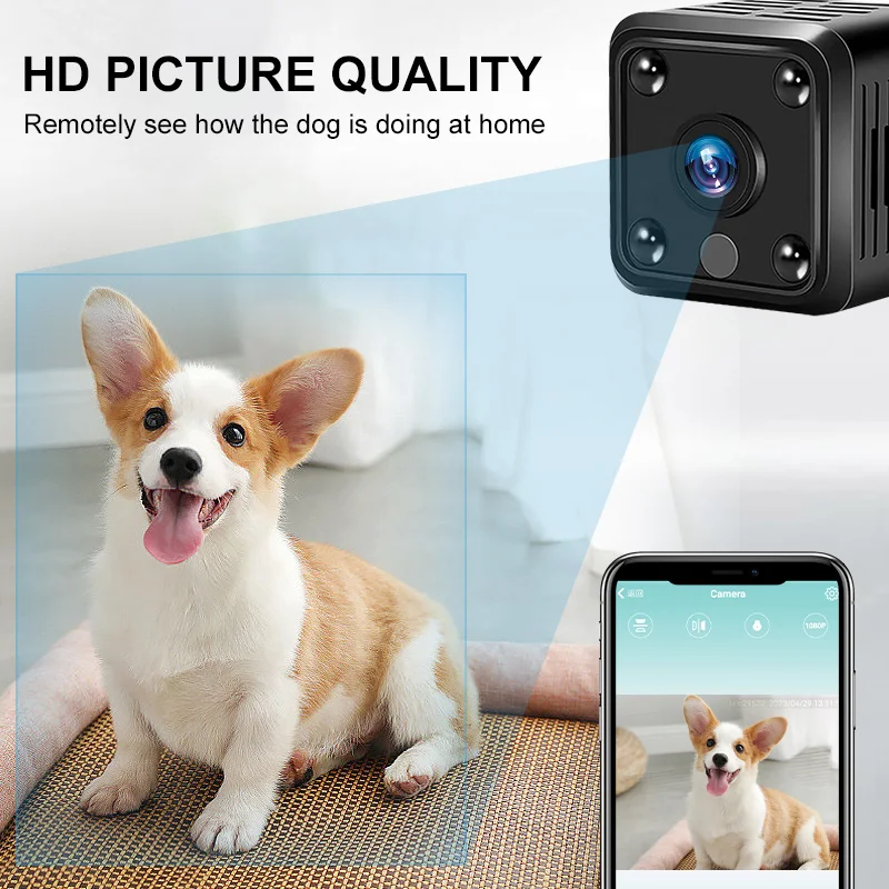 1080P HD Mini Camera Smart Life Wireless WiFi Remote Monitor Camera con batteria integrata Video Night Home Security Cam