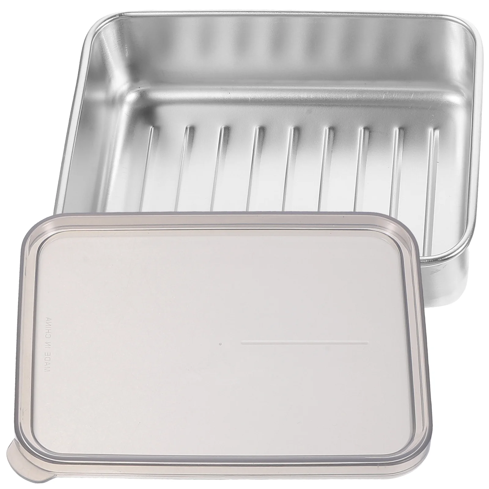 Cheese Container for Refrigerator Stainless Steel Crisper Portable Butter Cases Keeper