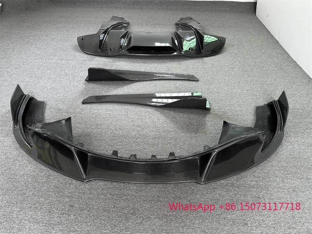 لـ 720s طقم الجسم V نمط تعديل ألياف الكربون مع المصد الأمامي المصد الخلفي التنانير الجانبية الخلفي سبويلر حالة جديدة #3