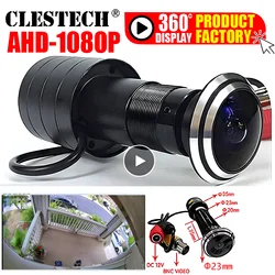 1.7mm Panorama Door CatEye Hole AHD CCTV Mini Camera 1080P Peephole Fisheye 4in1 Sensor Star Light Super wide Angle Surveillance