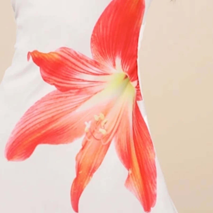 2025 여성 여름 백리스 미니 캐미 드레스 민소매 오픈 백 플라워 프린트 스파게티 스트랩 드레스 비치 휴가