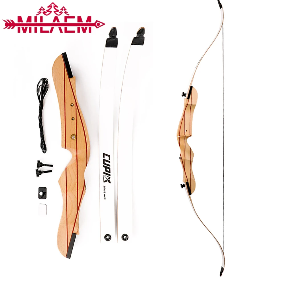 1 Set 54 Inch Archery Children's Recurve Bow 10/14/16 Lbs Takedown Practise Training Youth Bow for Kids Game Gift Outdoor Sports