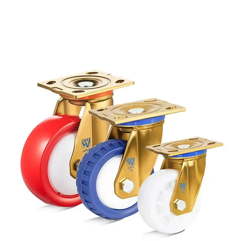 4pcs 2inch Heavy Duty Swivel Casters, Industrial Weight Capacity, Silent & Wear-Resistant Wheels for Cart, Trailer, Display Rack
