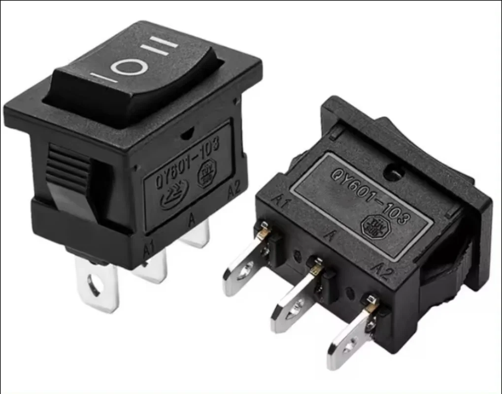 

3PIN ON OFF ON 3 Way Rocker Switch Automotive 6A 250VAC With Solder Terminal