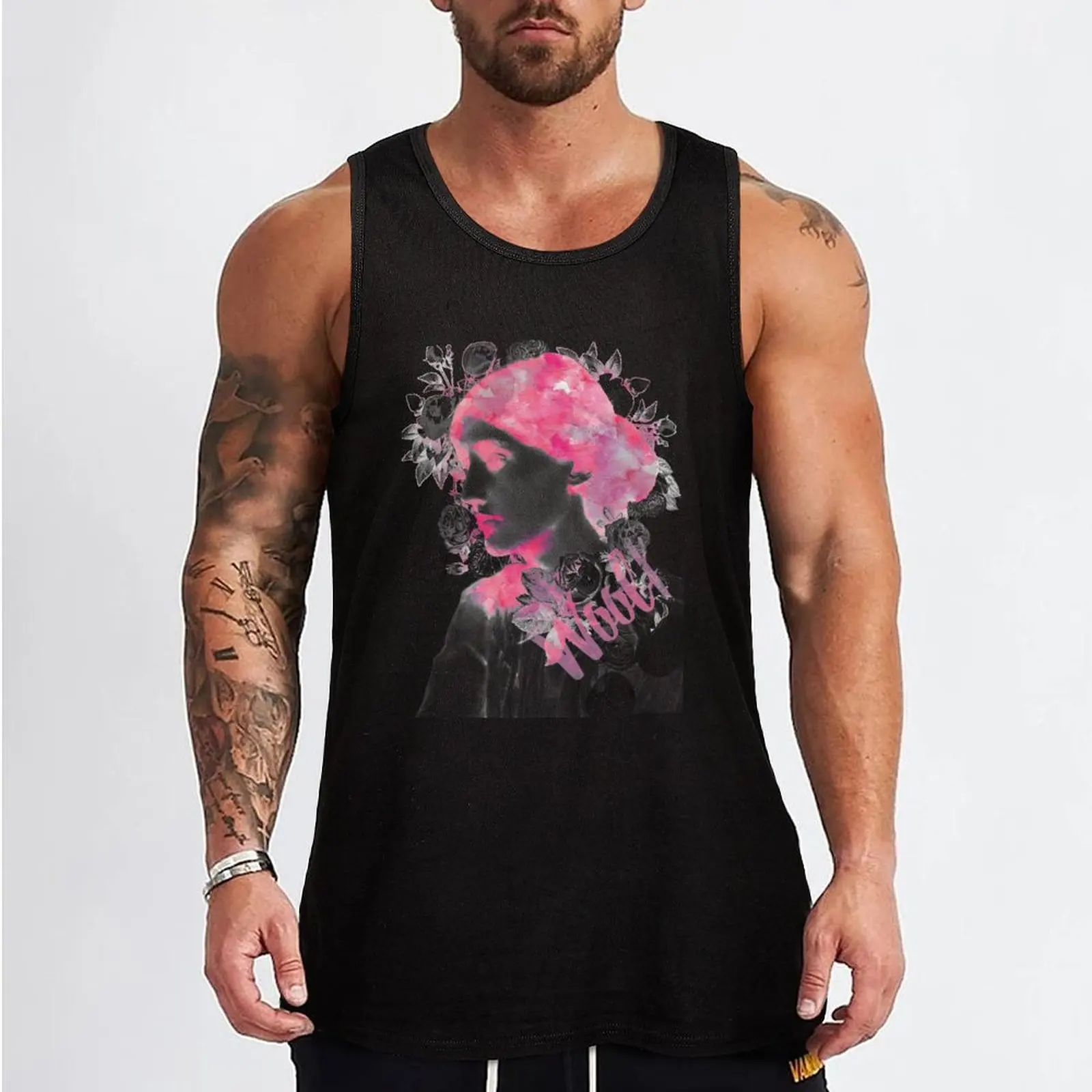 Virginia Woolf watercolor Tank Top sleeveless gym shirts male fashion 2024 man gym clothes men men clothes