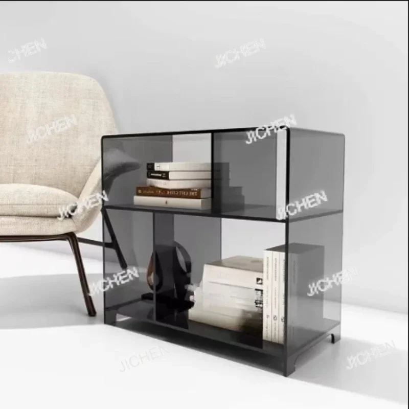 HSNordic Acrylic Multi-layer Storage Shelf Living Room Sofa Side Table Bookshelf Bedroom Bedside Table Multi-functional Furnitur
