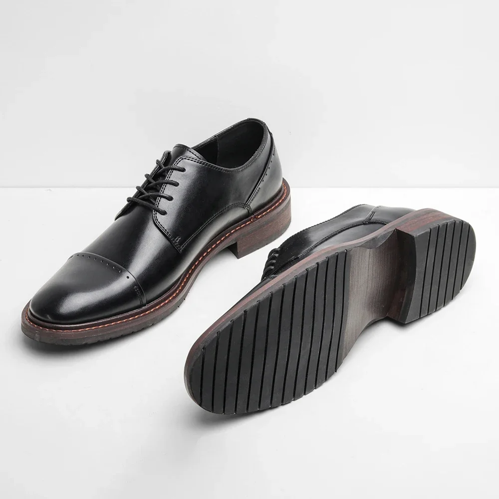 39-50 Leather Shoes Men Stylish Business Gentleman's Comfortable Natural Cow Leather Formal Shoes Men #AL712