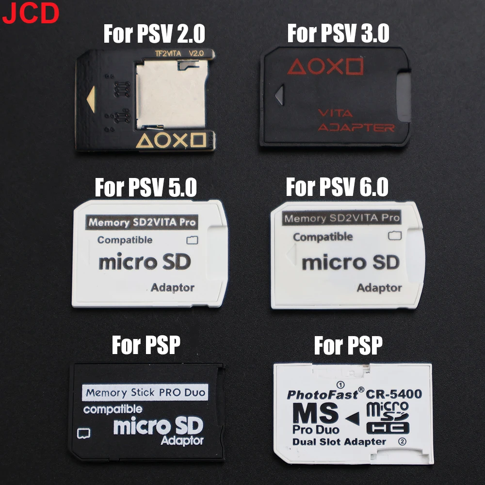 

JCD Mini Memory Stick Pro Duo Card Reader New Micro SD TF to MS Pro Card Adapter Single Dual Slots for PSP PSV1000 2000 Gamepad