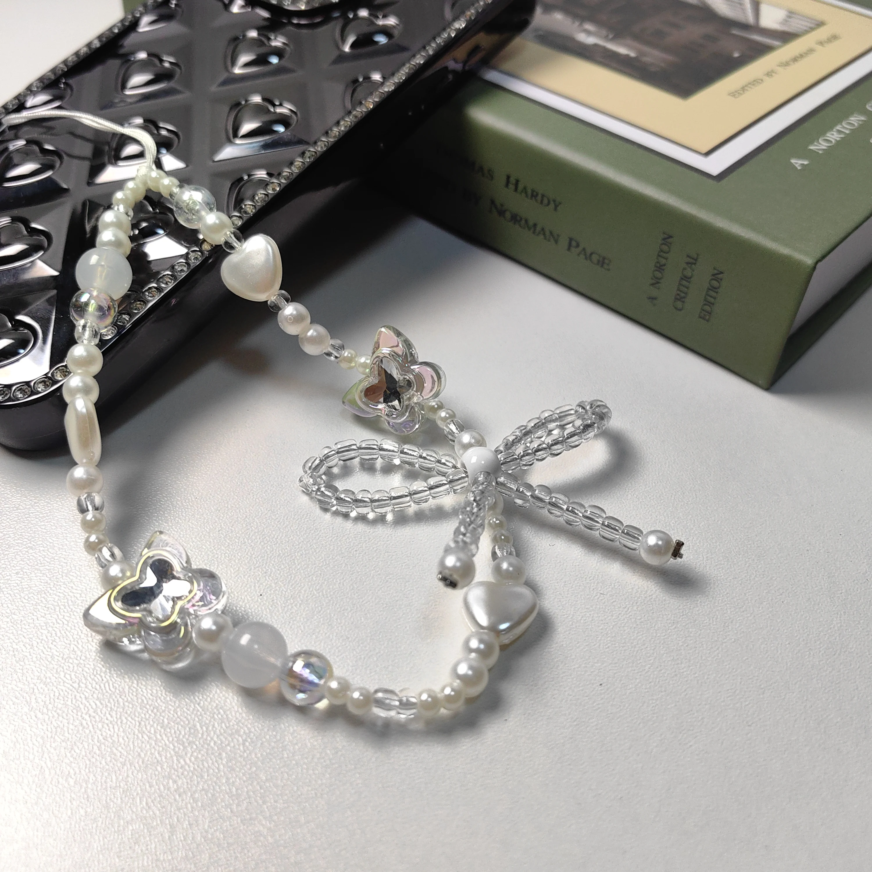 

New Fashion And Trendy Colorful Mobile Phone Pendants, Lanyards, Beaded Chains, Key Chains, Girl's And Couple's Gifts