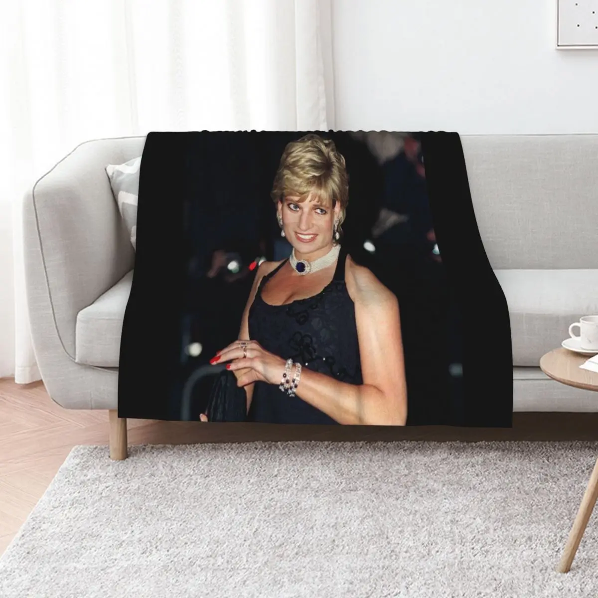 

Lady Di Throw Blanket Furry Moving Flannel Camping Blankets