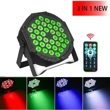 36 LED Stage Full Color Flat Par Lighting Effect RGBW 3IN1 DMX 512 DJ Disco Party Holiday Christmas Bar Club Wedding Show Lights