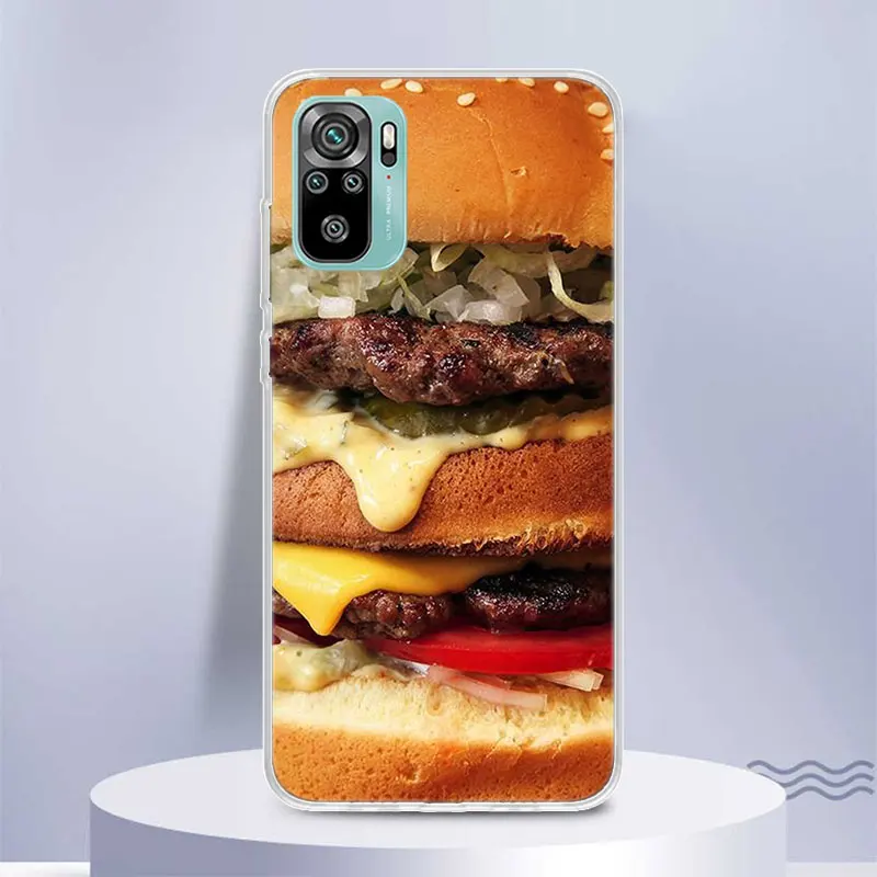 Food French Fries Beer Cheese Phone Case For Xiaomi Redmi Note 13 12 12S 11 11S 10 10S 11E Pro Plus 11T 9 9S 8 8T 7 5 + Cover Fu