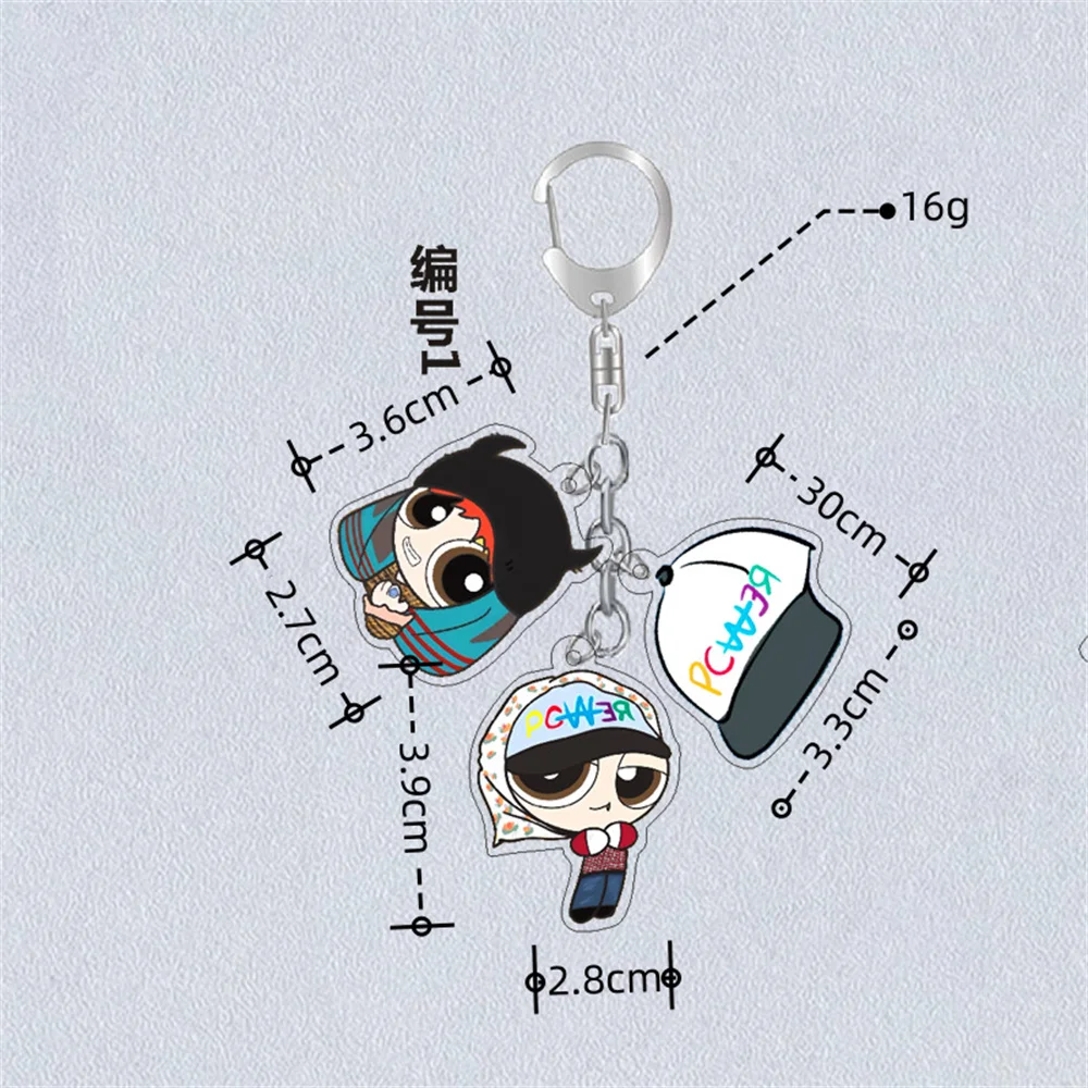 3Pcs/Set KPOP G-DRAGON Keychain POWER Acrylic Car Keyring Creative Lightstick Hanging Pendant Bag Accessories Fans Support Gift