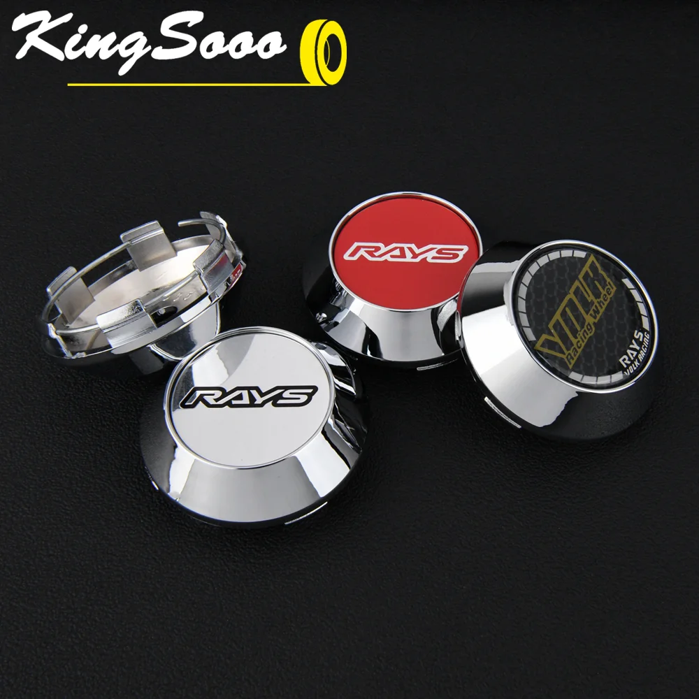 4PCS JDM RAYS TE37 Center Cap Sport Rim 62mm Clip VOLK Emblem Sticker Wheel Cover Caps Hub Cap Black & Silver & Bronze