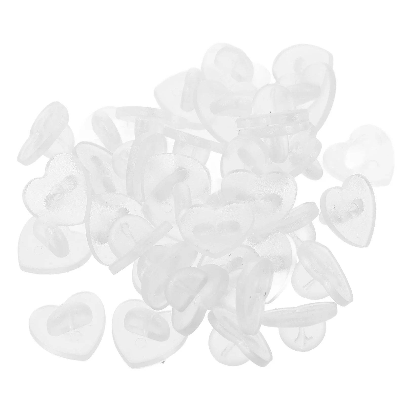 

50pcs Butterfly Hat Backs Rubber Heart Shape For Jewelry Making Diy Crafts Pin Locks Enamel Pins Lapel Backs Locking Clasp Pin