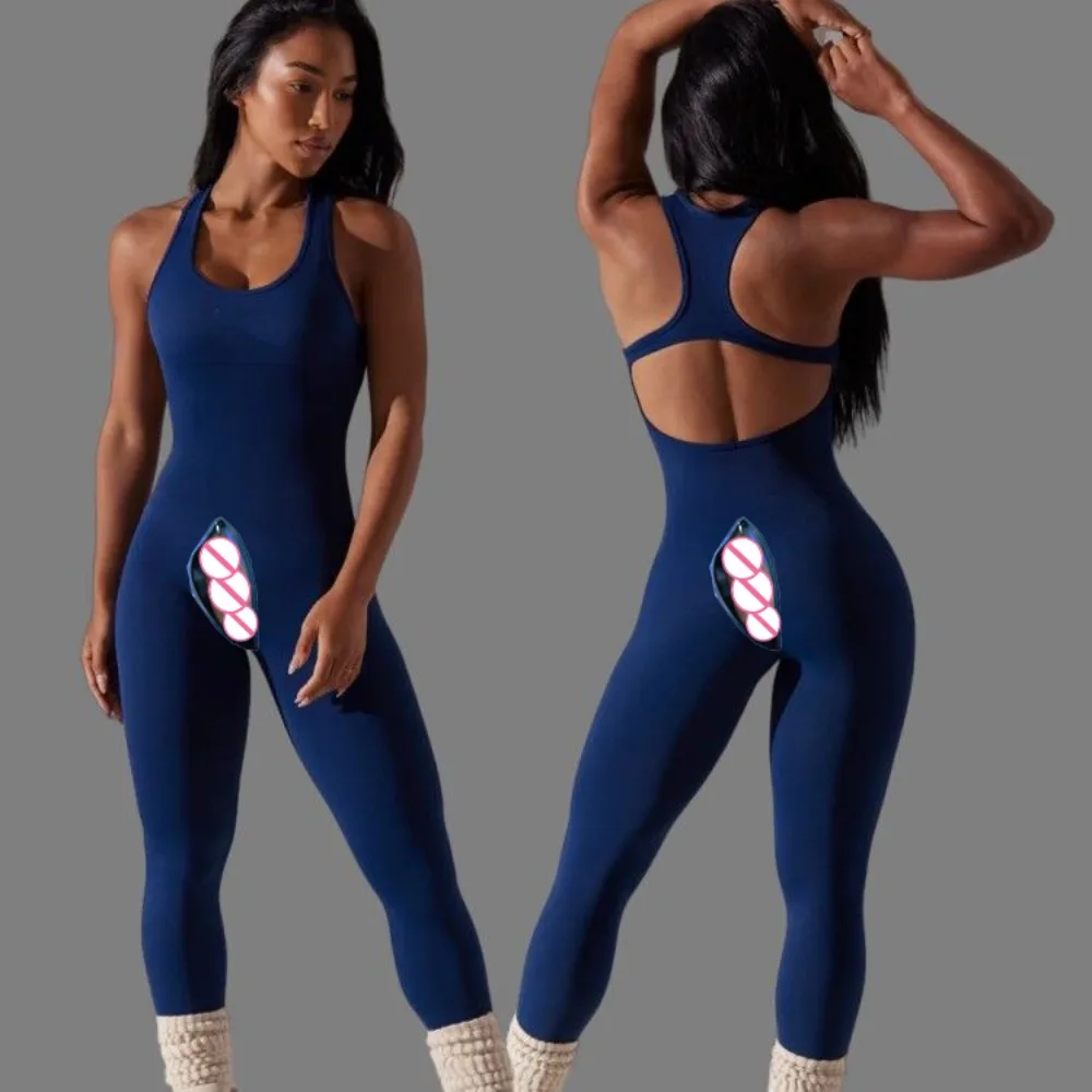 Calça erótica feminina de virilha aberta, leggings sem costura push up, macacão fitness ioga, bodysuit apertado, quadril pêssego, sexo ao ar livre, verão