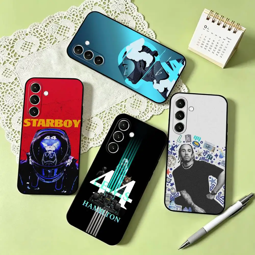 l-Lewis h-Hamilton 44 Racer Phone Case Black Silicone Soft For Samsung Galaxy A73,A72,A71,A70,A53,A52,A51