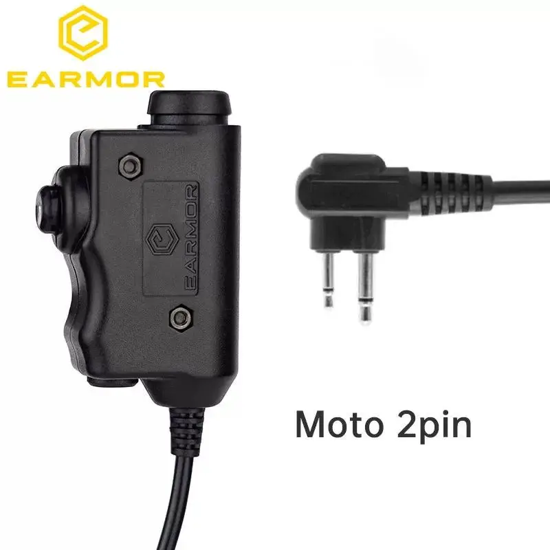 NONE Original EARMOR M51 PTT Adapter Airsoft Taktische Headset Kenwood (für baofeng) Stecker Taktische Headset Zubehör 7