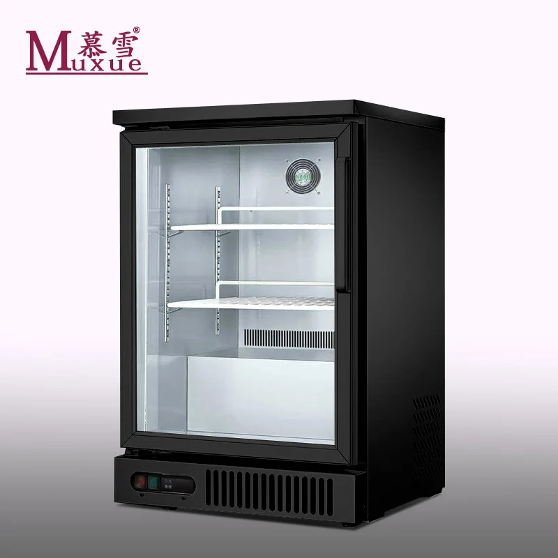 Black Bar Beer Cabinet Refrigerated Display Freezer Fresh Refrigerator