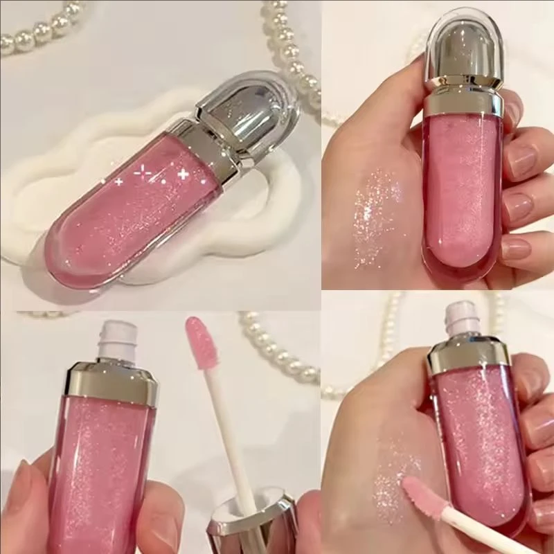 3D 하이드라 립글로스 2025 투명 립글로스 미러 립스틱 보습 광택 풀 립스틱 색이 바래지 않는 밀크티 빈페이스트 색상