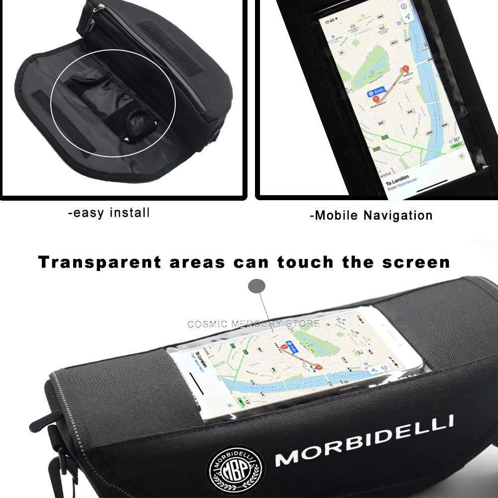 Torba podróżna na kierownicę motocykla Morbidelli T1002VX T 1002vx 2025, wodoodporna i pyłoszczelna torba do przechowywania na kierownicę motocykla