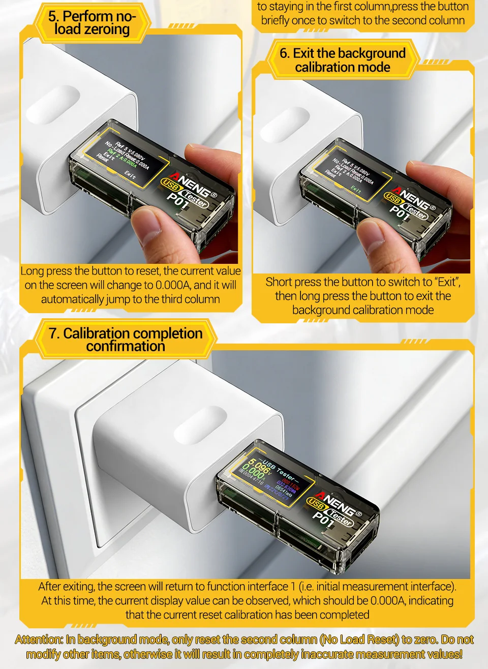 ANENG P01 USB-Tester, Voltmeter, Amperemeter, Typ-C-Schnellladungsdetektor, Kapazitäts- und Rippelmessgerät – Detail 17