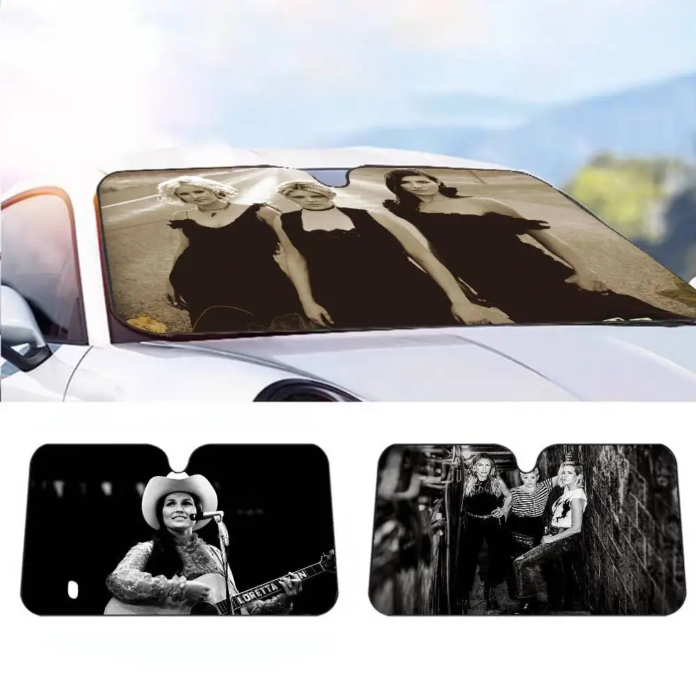 

Автомобильный солнцезащитный козырек Band T-The C-Chicks, зонтик от солнца на лобовое стекло автомобиля, защита от ультрафиолета и внутренний охладитель