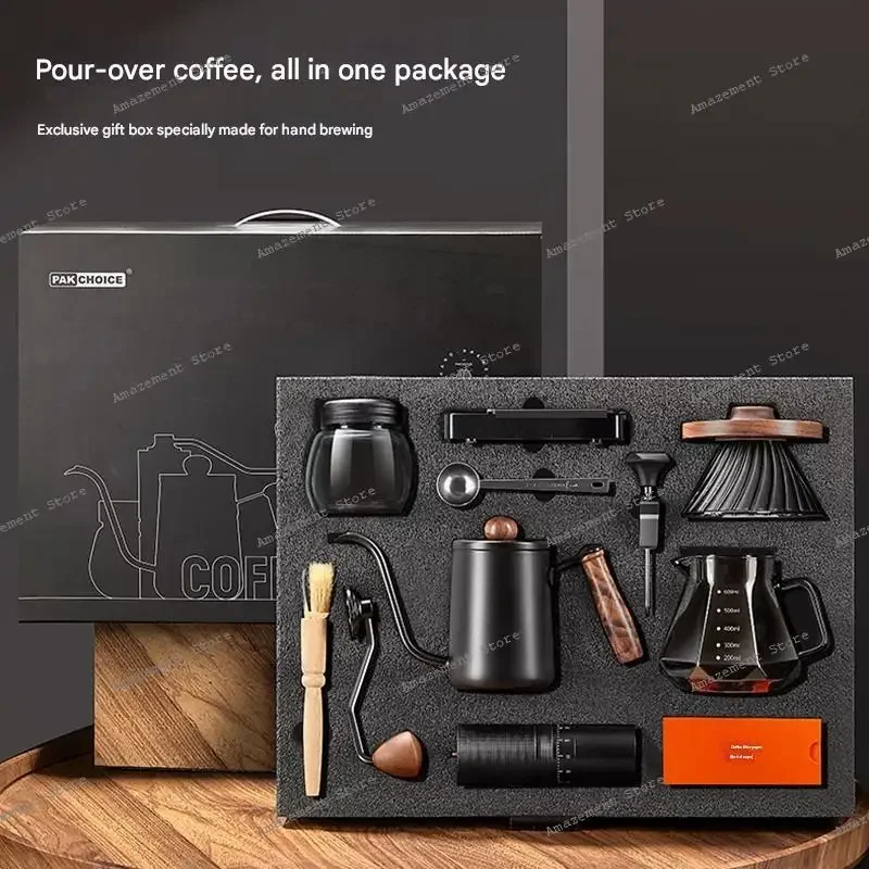 

hand brewed coffee set hand brewed coffee pot filter cup sharing pot bean grinder set coffee utensils gifts