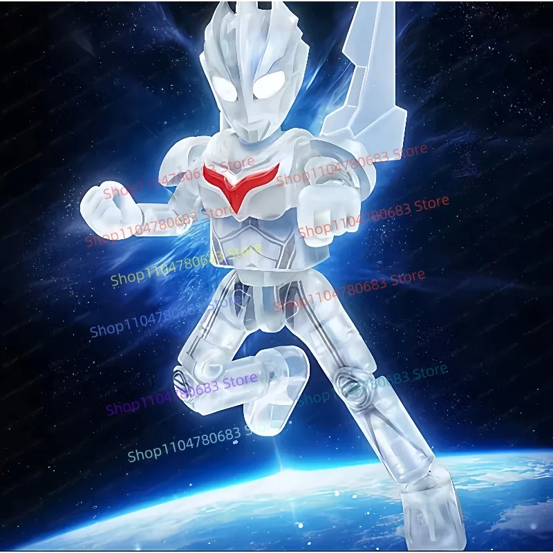 BLOKEES Ultraman Name Record Redeem Prize Peerless Prismatic Noah Limited Clear Version, Gilded Tiga Original Box
