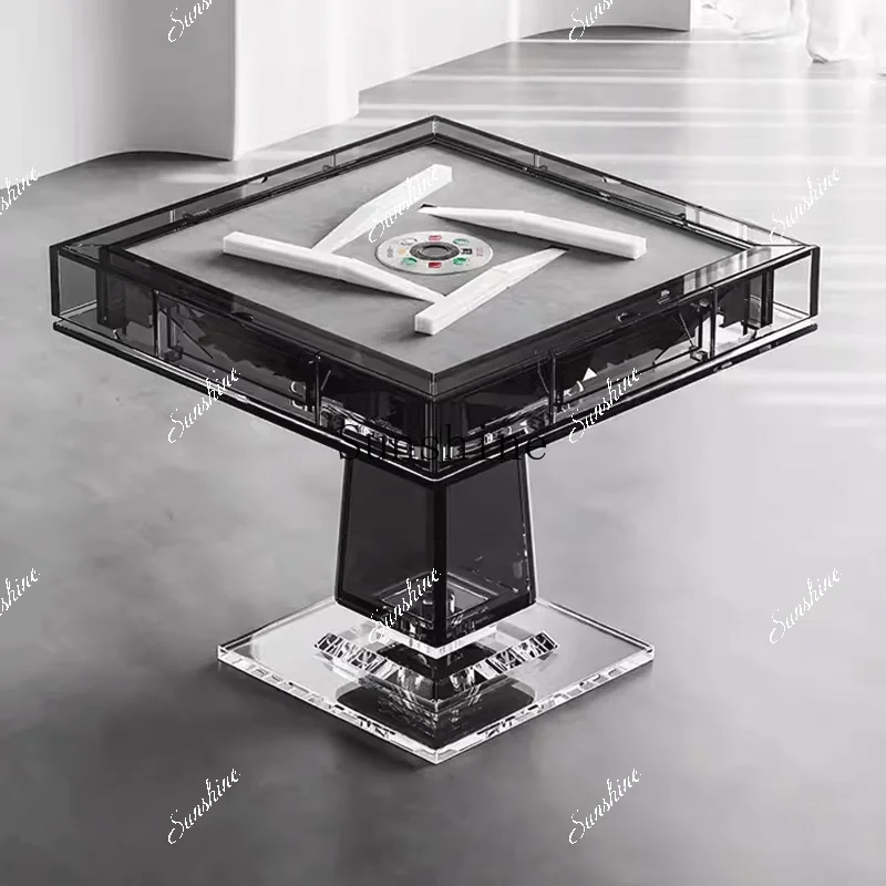 Modern light luxury mahjong machine automatic club villa dining table dual-purpose  FT