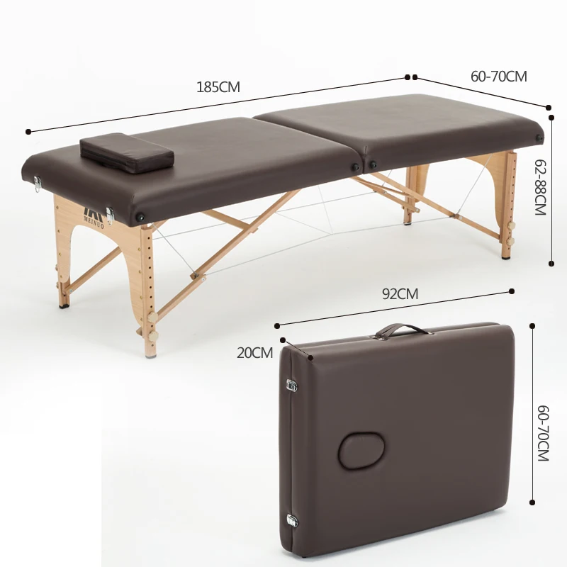 New Product Portable Folding Beauty Massage Bed, Body Massage, Household Portable Beech