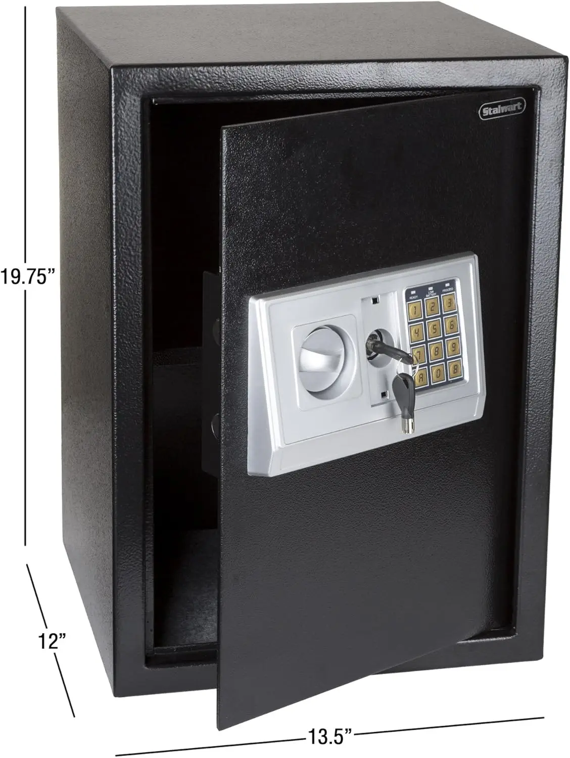 Digital Safe - Electronic Steel Safe with Keypad and Manual Override Keys - Protect Money, Jewelry, Passports - For Home, Busine