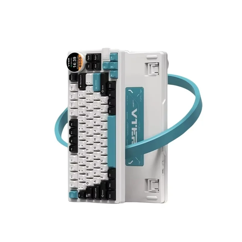 VTER K75 Mechanical Keyboard Wireless Gaming Keyboard 87 Keys Tri-Mode Knob Display Screen Hot Swap Gasket Rgb Valorant Esports