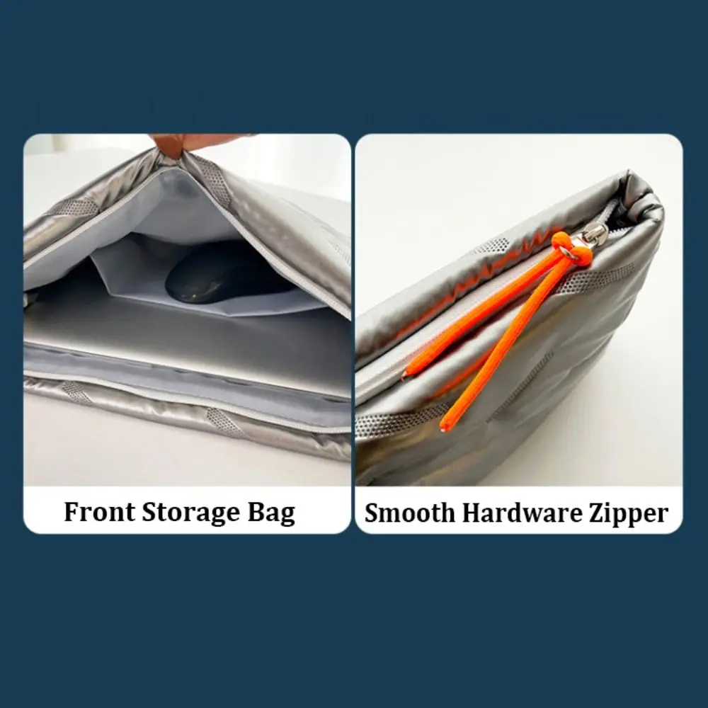 حقيبة كمبيوتر محمول خفيفة الوزن مقاس 14 بوصة مقاومة للماء بسحاب للكمبيوتر المحمول حقيبة أعمال محمولة لـ HP/Dell/Lenovo