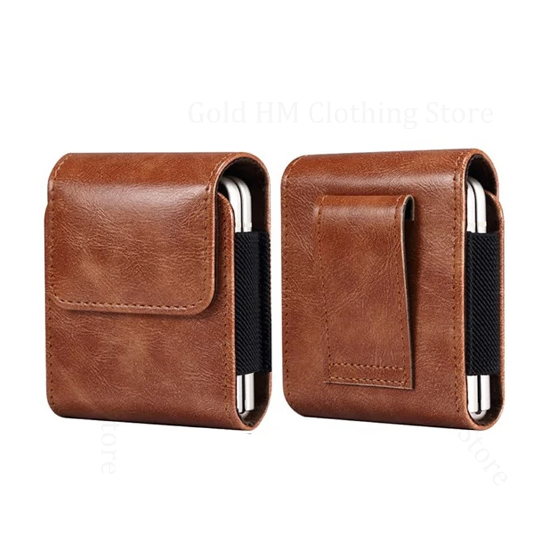 

Phone Flip Leather Cases For Xiaomi Mix Flip 2 5G Magnetic Holster Phone Pouch For Xiaomi Mix Flip2 5G Waist Belt Bag Mix Flip2