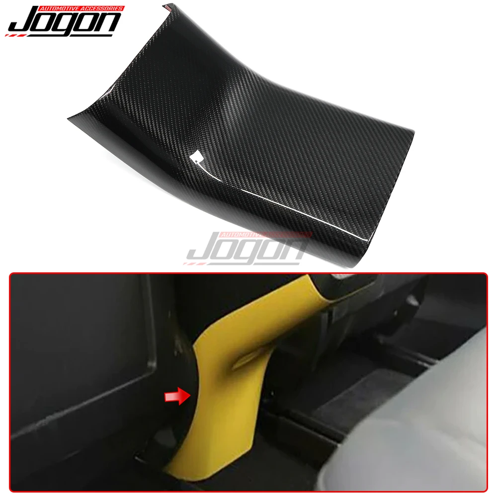 

Matte & Glossy Real Carbon Fiber Rear Exhaust Vent Anti-Kick Cover Panel Trim Sticker Accessories For Tesla Model 3/Y 2018-2023