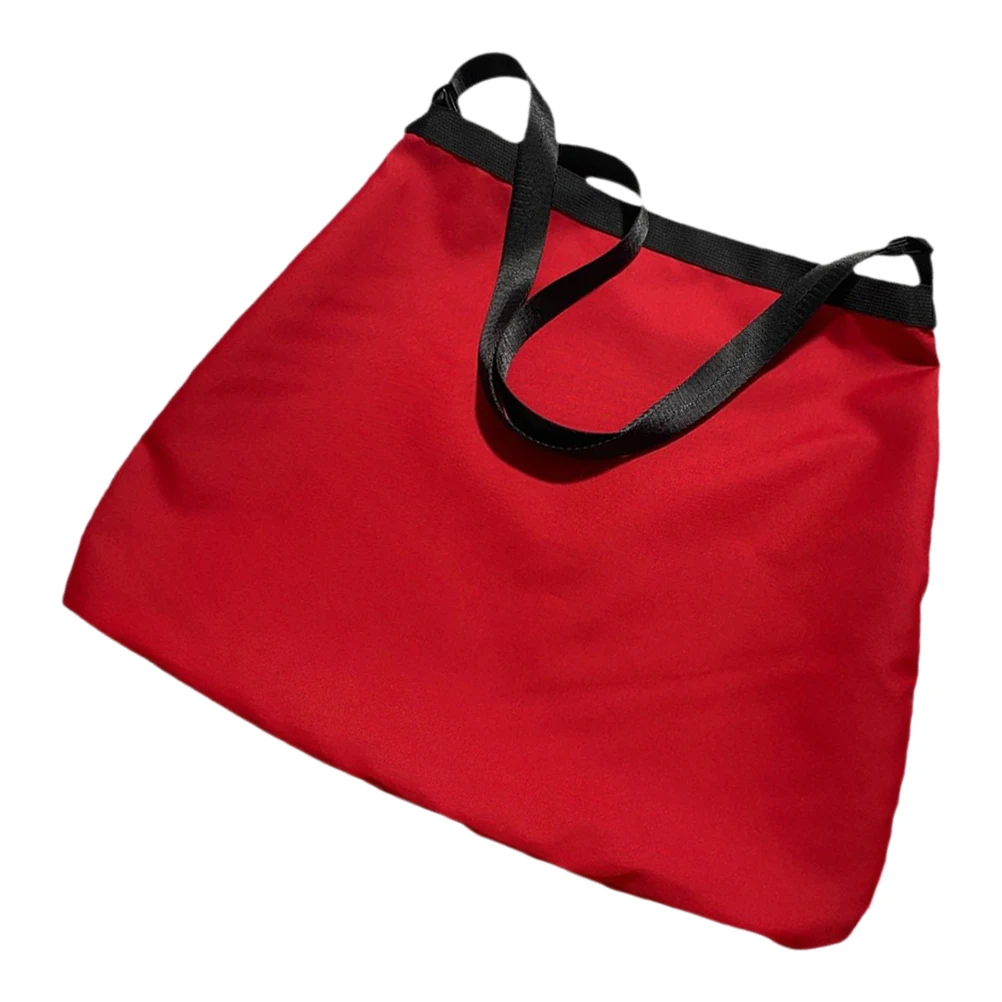 

Large Red Tote for Women Fruit Picking Bag Outdoor Waist Bag Reusable Grocery Foldable Compost Tote Reinforced Handles Fallen