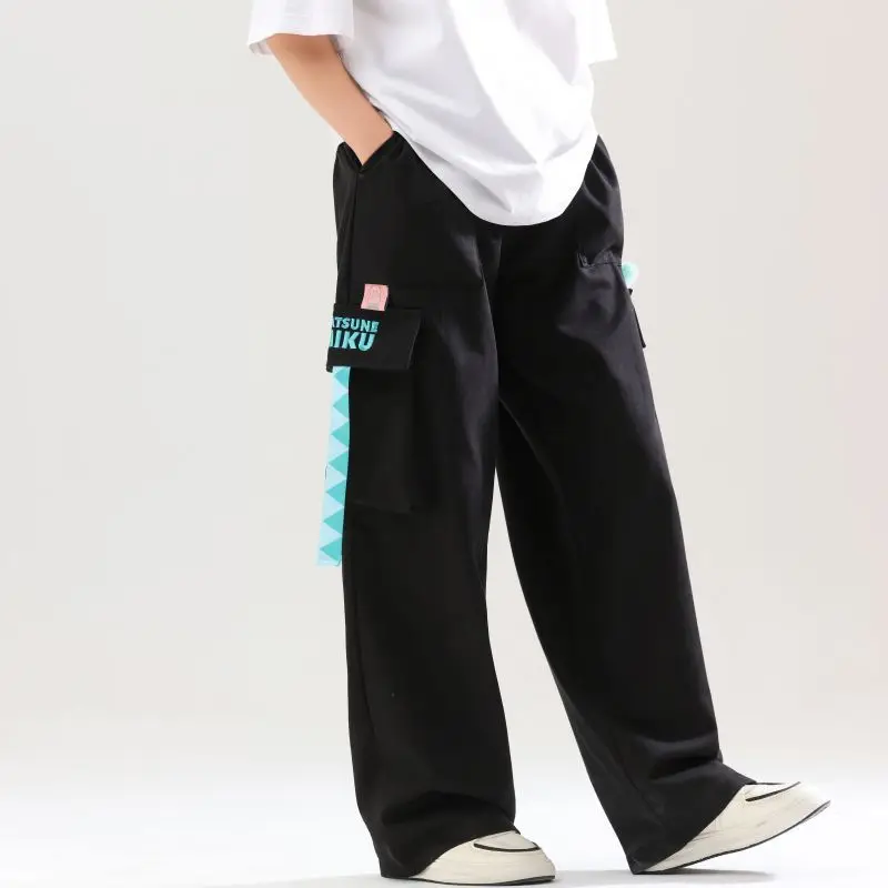 Cute Hatsune Miku Summer Multifunctional Comfortable Straight Overalls Cartoon Anime Fashionable Comfortable Casual Pants