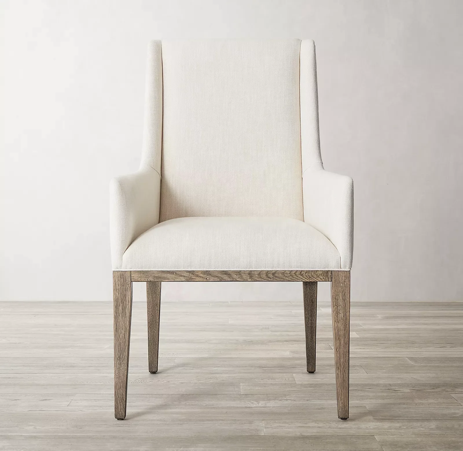/Contemporary Solid Wood Frame Fabric Dining Chairs with Arms for Home Office & Hotel Use
