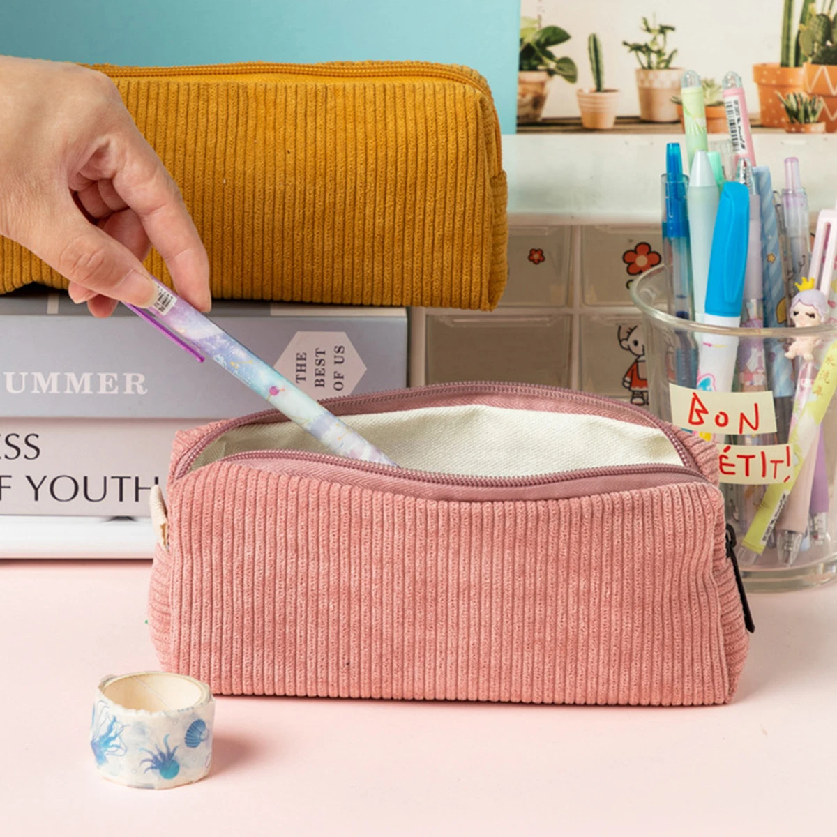 Basit Kordonlu Kalem Kutusu, B - Aesthetic Large Pencil Case Pouch incelemesi ve fiyatı