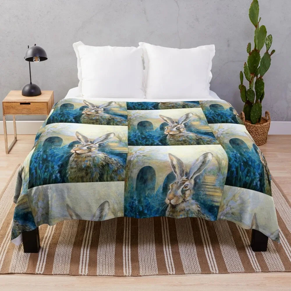 Bluebell Hare Throw Blanket Luxury Thicken Retros Blankets