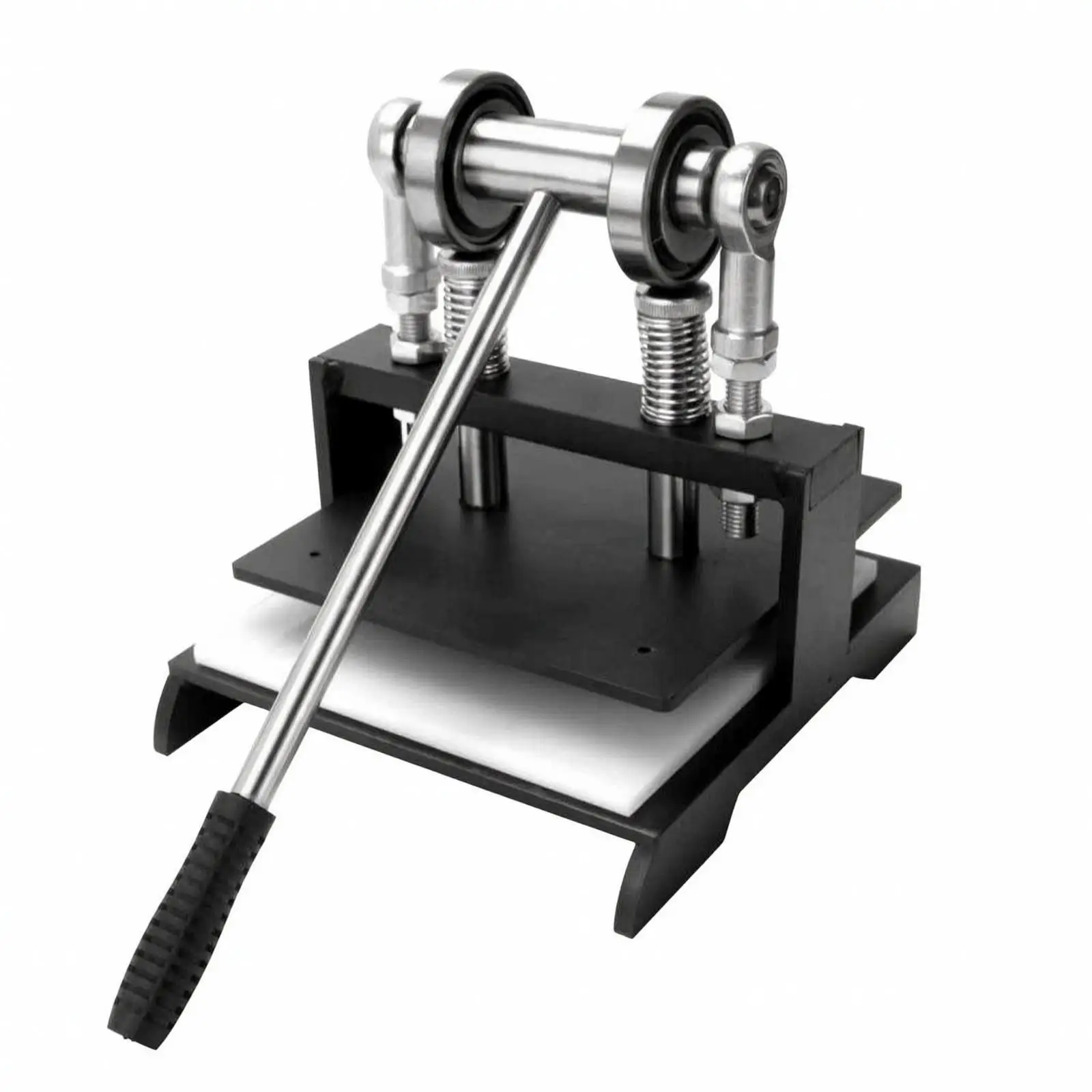 Hand Press Die Cutting Tool for Leather Stamping Paper Puncher with Flat Plate Design Sturdy Metal Frame 40mm Gap Space
