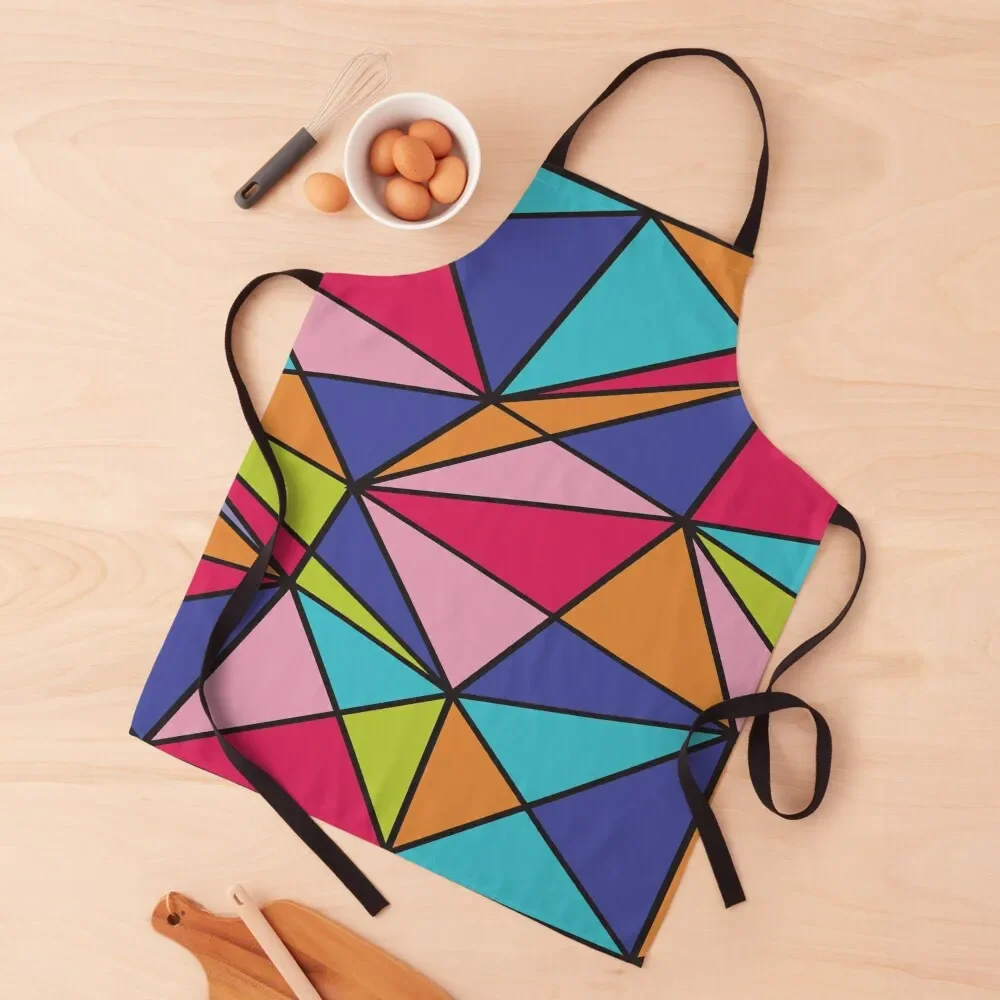 

Colorful Triangles Mosaic Geometric Pattern Apron waiter Cooking Clothes Kitchen Utensils home women Apron