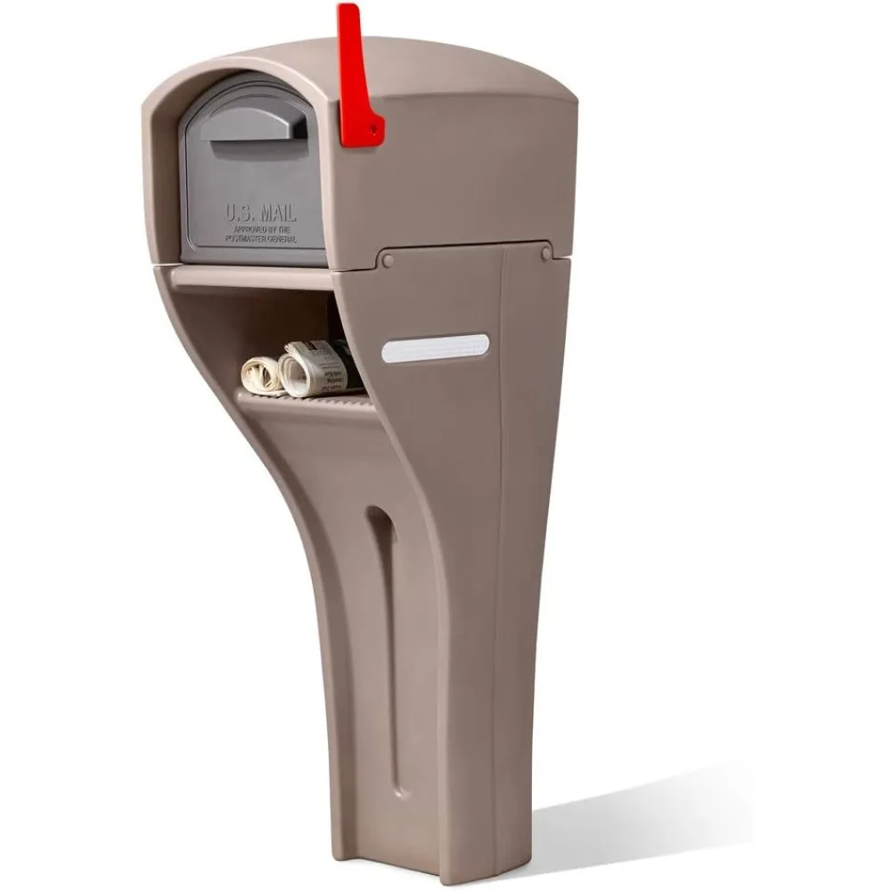 

MailMaster Extra Large Mailbox & Post, Weather Resistant, Large Outdoor Mailboxes, Made of Durable Plastic, Easy to Install