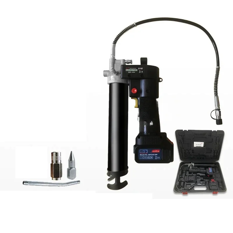 Rechargeable Electric Grease Gun Self Locking Buckle Fully Automatic Dual-Use Syringe Oil Filling Tool for Maintenance