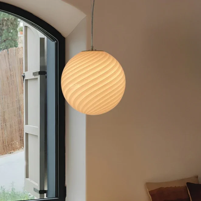 2025 Murano Lollipop Colorful Bubble Creative Glass Pendant Light Medieval Cream Restaurant Bedroom Children's Room Light Lustr