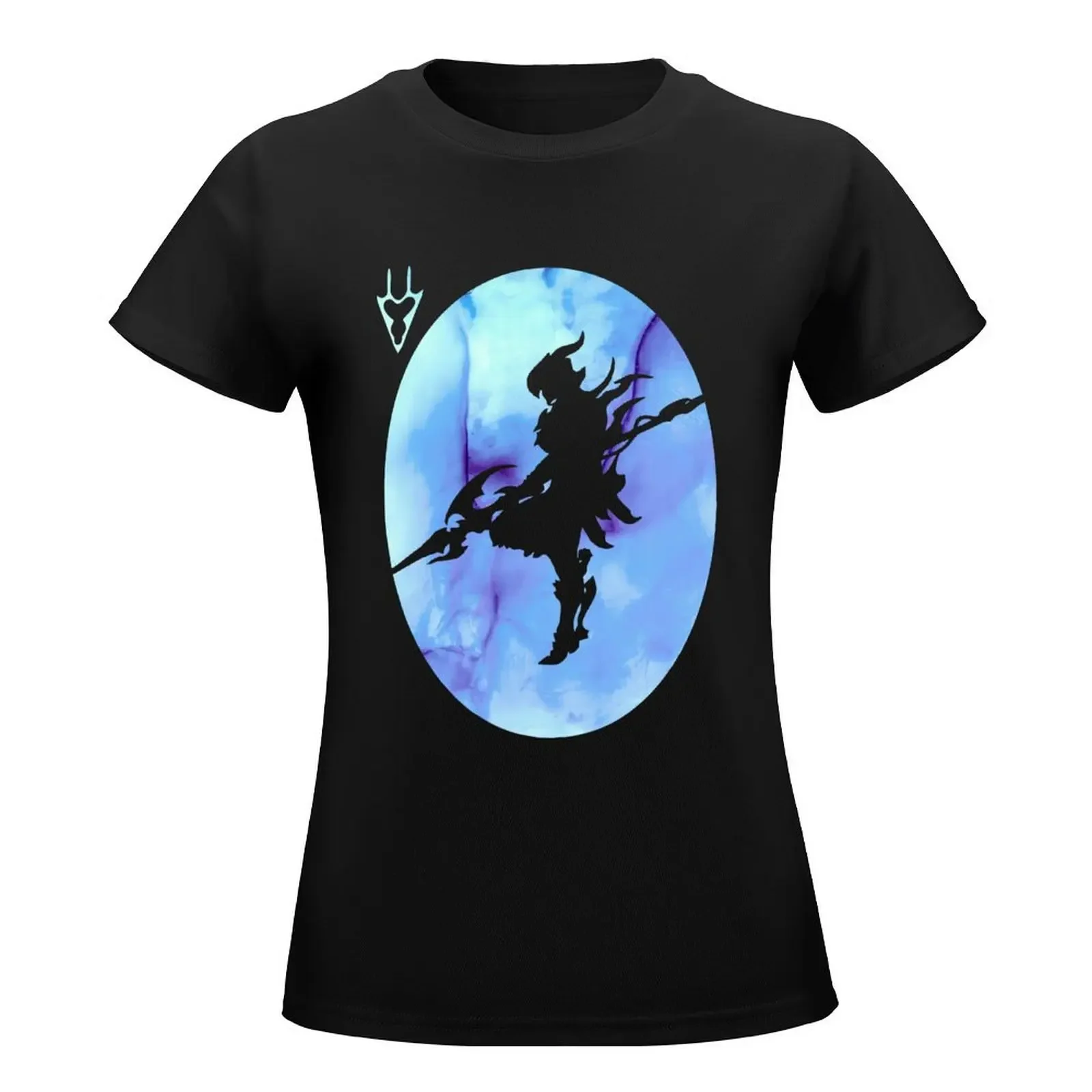 FFXIV Dragoon Silhouette T-Shirt summer clothes Female clothing hippie clothes shirts graphic tees t shirts for Women