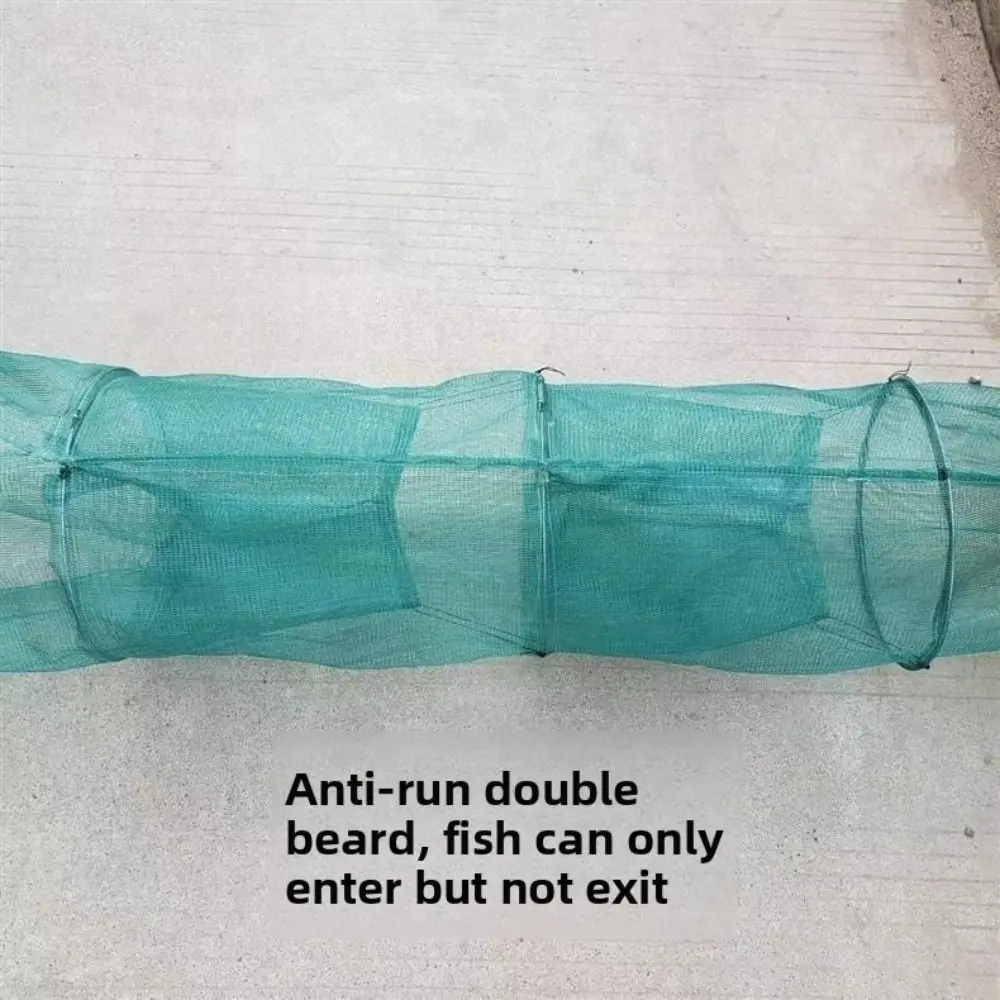 Fishing Gear Foldable Design Fishing Trap Net Iron Chain Foam Float Fish Network 4 Size Minnow Fish Fishing Cage Fish Trapping