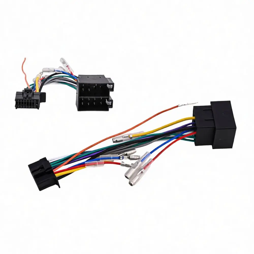 ISO Plug Adapter Cable For Pioneer CD Player Wiring Harness For Peugeot VW Stereo Audio Interface Modification Car Parts