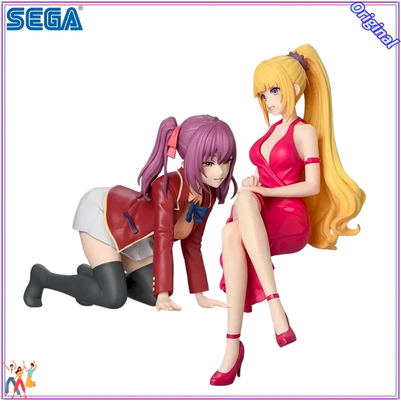 Figuras y adornos de anime de la serie SEGA PM Classroom of The Elite, con los personajes Karuizawa Kei y Amasawa Ichika.